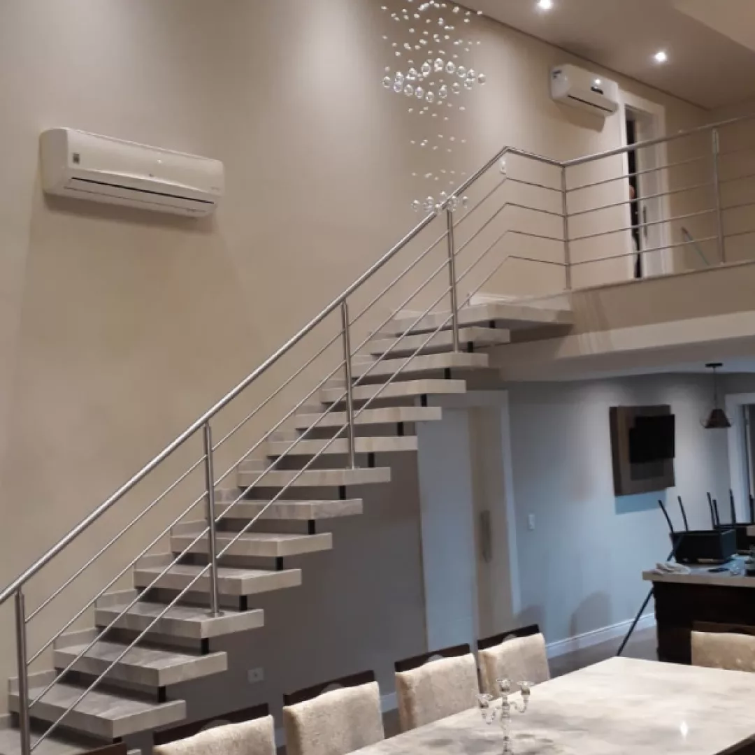 Corrimão em aço inox em tubo